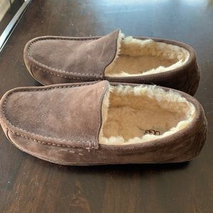 UGG Men’s Ascot Suede Slipper Moccasins in Brown